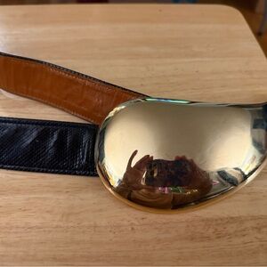 Vintage Alexis Kirk Elegant Gold Buckle Women's Belt